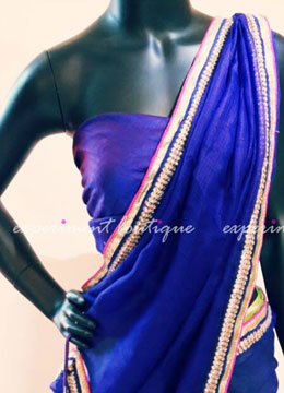 The Elegant blue green saree